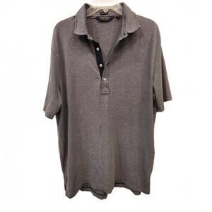 Polo Golf Navy and white stretch lisle polo Men's Large